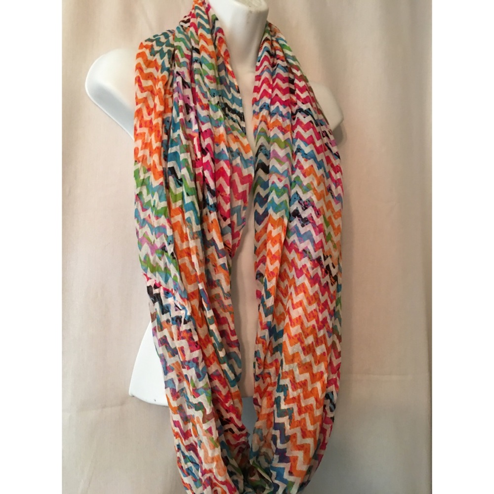 Scarf shawl gauzy sheer not infinity but circular